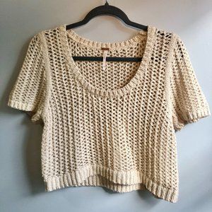 Free People crochet sweater tee